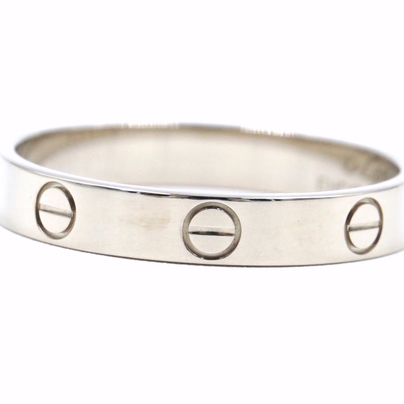 White Gold 18k 750 Size 3.5mm Wide Size 62 10.25 - Picture 3 of 8